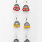 NVR Women's Pair of 3 Oxidized Silver Plated Multicolor Artificial Beads Jhumka Earrings - Swadesiicart