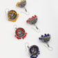 NVR Women's Pair of 3 Oxidized Silver Plated Multicolor Artificial Beads Jhumka Earrings - Swadesiicart