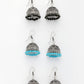 NVR Women Pair of 3 Multicolor Artificial Beads Oxidized Silver Plated Jhumka Earrings - Swadesiicart