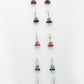 NVR Women Pair of 5 Oxidized Silver Plated Multicolor Artificial Beads Jhumka Earrings - Swadesiicart