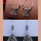 NVR Women's Set of 2 Ethnic Silver Plated Oxidized Circle Jhumka Earrings | Swadesiicart