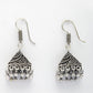 NVR Women's Set of 2 Ethnic Silver Plated Oxidized Circle Jhumka Earrings | Swadesiicart