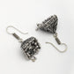 NVR Women's Set of 2 Ethnic Silver Plated Oxidized Circle Jhumka Earrings | Swadesiicart