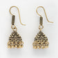 NVR Women's Set of 2 Traditional Gold-Polished Oxidized Jhumka Earrings - Swadesiicart