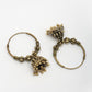 NVR Women's Set of 2 Traditional Gold-Polished Oxidized Jhumka Earrings - Swadesiicart