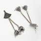 NVR Women Set of 2 Silver Toned Oxidized Jhumka Earrings - Swadesiicart