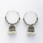 NVR Women Set of 2 Oxidized Silver Plated Artificial Beads Jhumka Earrings - Swadesiicart
