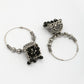 NVR Women Set of 2 Oxidized Silver Plated Artificial Beads Jhumka Earrings - Swadesiicart