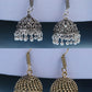 NVR Women Set of 2 Oxidized German Silver Jhumka Earrings | Swadesiicart