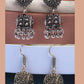 NVR Women Set of 2 Oxidized Contemporary Jhumka Earrings - Swadesiicart