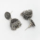 NVR Women Set of 2 Oxidized Contemporary Jhumka Earrings - Swadesiicart