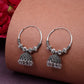 NVR Women's Traditional Set of 2 Oxidized Jhumka Earrings | Swadesiicart