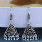 NVR Women's Set of 3 Oxidized Silver Plated Artificial Beads Jhumka Earrings | Swadesiicart