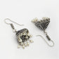 NVR Women's Set of 3 Oxidized Silver Plated Artificial Beads Jhumka Earrings | Swadesiicart