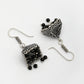 NVR Women's Set of 3 Oxidized Silver Plated Artificial Beads Jhumka Earrings | Swadesiicart