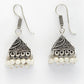 NVR Women's Set of 3 Oxidized Silver Plated Artificial Beads Jhumka Earrings | Swadesiicart