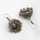 NVR Women Set of 3 German Silver Oxidized Traditional Jhumka Earrings - Swadesiicart