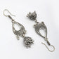 NVR Women Set of 3 German Silver Oxidized Traditional Jhumka Earrings - Swadesiicart