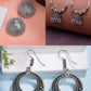NVR Women Set of 3 Silver Plated Oxidized Traditional Earrings | Swadesiicart