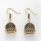 NVR Women Set of 3 Gold-Polished Oxidized Contemporary Jhumka Earrings | Swadesiicart