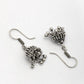 NVR Women's Set of 3 Traditional Silver Plated Oxidized Jhumka Earrings | Swadesiicart