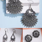NVR Women's Set of 3 Silver Plated Oxidized Fashion Traditional Earrings - Swadesiicart