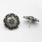 NVR Women's Set of 3 Silver Plated Oxidized Fashion Traditional Earrings - Swadesiicart