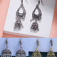 NVR Women Set of 3 Oxidized Traditional Fashion Earrings - Swadesiicart