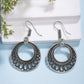 NVR Women Ethnic Set of 3 Oxidized Silver-Plated Jhumka & Chandbali Earrings | Swadesiicart