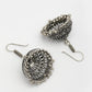 NVR Women Ethnic Set of 3 Oxidized Silver-Plated Jhumka & Chandbali Earrings | Swadesiicart