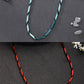 NVR Men Set of 2 Maroon & Green Rhodium-Plated Stainless Steel Chain | Swadesiicart