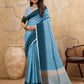 Shree Shyam Fashion Sky Blue Linen Saree