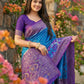 Shree Shyam Fashion Blue Pochampally Silk Saree