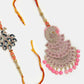 NVR Women & Men Set of 2 Multicolor Peacock Design Stone-Studded & Beaded Bhaiya Bhabhi Rakhi With Roli Chawal & Chocolate | Swadesiicart