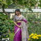 Vishnu Weaves Women's Wine Soft Tussar Silk Saree with Blouse - Swadesiicart