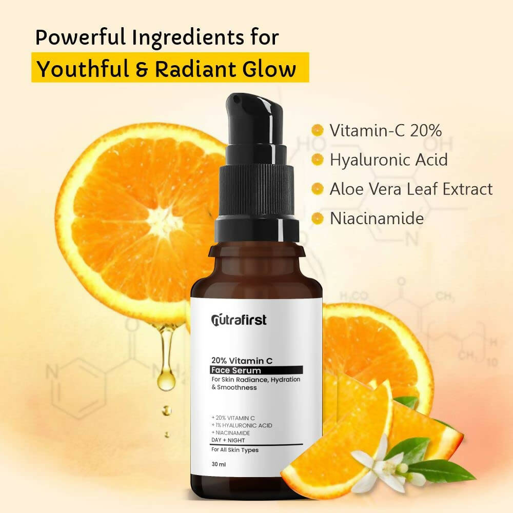 Nutrafirst 20% Vitamin C Face Serum - Swadesiicart