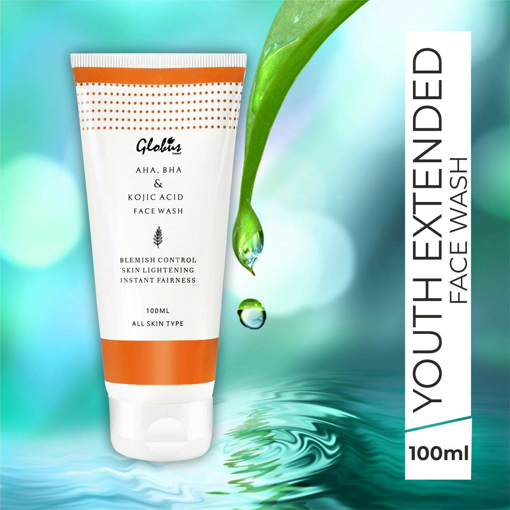Globus Naturals AHA, BHA Herbal Face Wash - Limited Time Offer - Swadesiicart