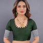 Vedant Vastram Soft Litchi Silk Banarasi Silk Saree - Mehndi | Swadesiicart
