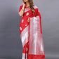 Vedant Vastram Soft Litchi Silk Banarasi Silk Saree - Red | Swadesiicart