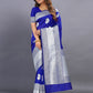 Vedant Vastram Soft Litchi Silk Banarasi Silk Saree - Royal Blue | Swadesiicart