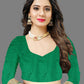 Vedant Vastram Soft Litchi Silk Banarasi Silk Saree - Green | Swadesiicart