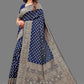 Vedant Vastram Soft Litchi Silk Banarasi Silk Saree - Navy | Swadesiicart