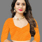 Vedant Vastram Soft Litchi Silk Banarasi Silk Saree - Orange | Swadesiicart