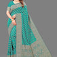 Vedant Vastram Soft Litchi Silk Banarasi Silk Saree - Rama | Swadesiicart