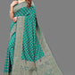 Vedant Vastram Soft Litchi Silk Banarasi Silk Saree - Rama | Swadesiicart
