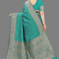 Vedant Vastram Soft Litchi Silk Banarasi Silk Saree - Rama | Swadesiicart