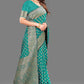 Vedant Vastram Soft Litchi Silk Banarasi Silk Saree - Rama | Swadesiicart