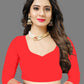 Vedant Vastram Soft Litchi Silk Banarasi Silk Saree - Red | Swadesiicart