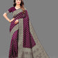 Vedant Vastram Soft Litchi Silk Banarasi Silk Saree - Wine | Swadesiicart