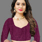Vedant Vastram Soft Litchi Silk Banarasi Silk Saree - Wine | Swadesiicart